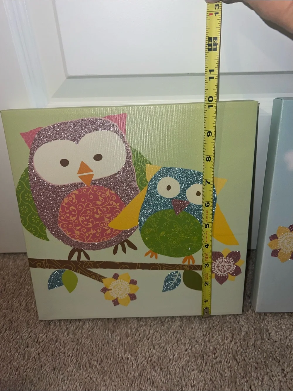 Target Kids Owl and Bird Canvas Wall Art in Blue, Green, Pink, Yellow